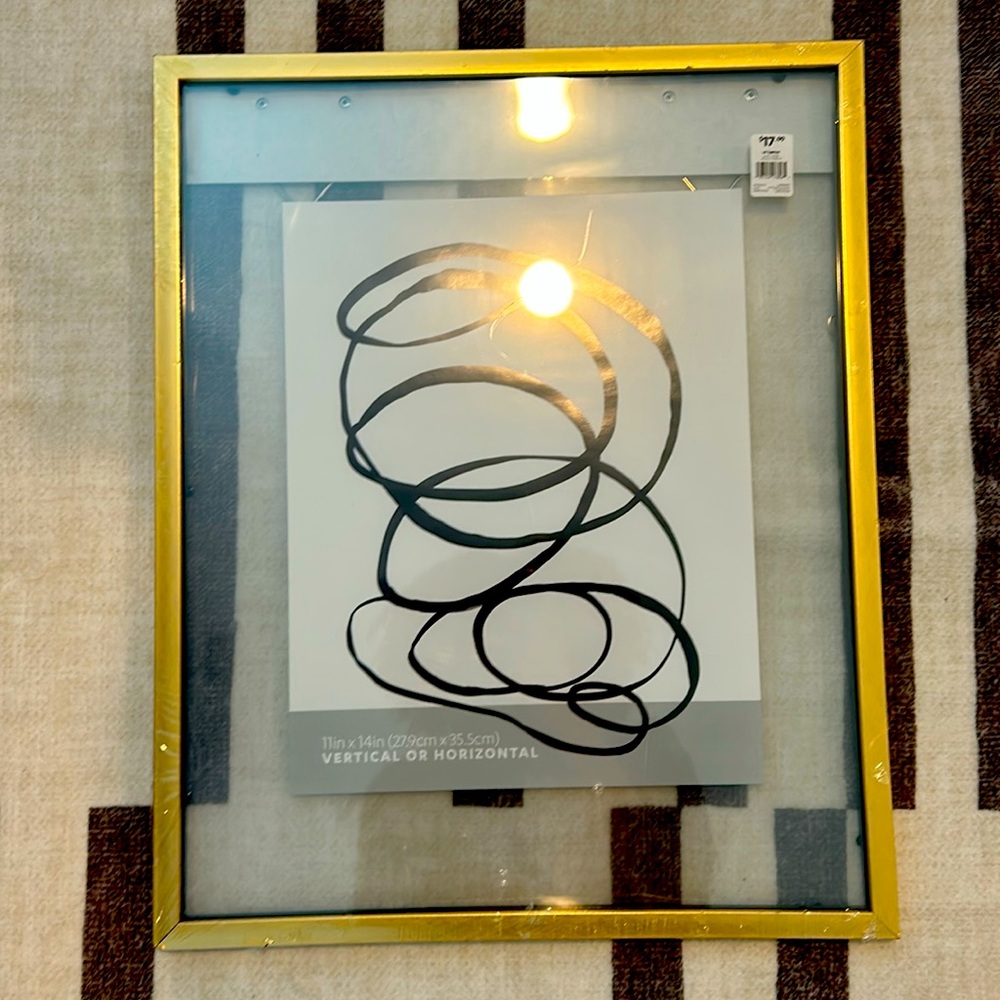 Gold Trim Floating Picture Frame